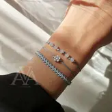 پک دستبند مینیمال آبی