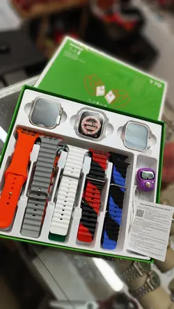 ساعت هوشمند دوتایی التراy70 همراه ۱۴ بند و صلوات شمار