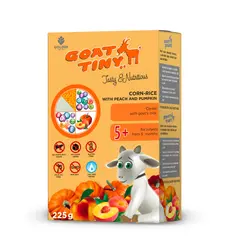 سرلاک با شیر بز تاینی گات، ذرت، کدوحلوایی و هلو بالای5ماه