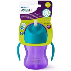 لیوان آبمیوه خوری ضدچکه 200 میل اونت بنفش Philips Avent