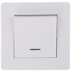 کلید تک پل جهان الکتریک مدل کریستال سفید