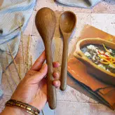 ملاقه چوبی دستساز بارلی مدل دیارا مناسب خورشت 27 سانتی چوب گردو کد bar0252