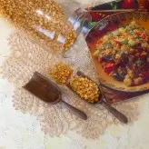 سرتاس چوبی دستساز بارلی مناسب پیمانه حبوبات و شکر و آرد (1عدد) 13 سانتی چوب گردو کد bar0287