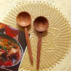 قاشق آجیل خوری چوبی دستساز بارلی 25 سانتی چوب بلوط کد bar0193