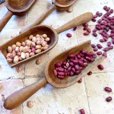 سرتاس چوبی دستساز بارلی مناسب بانکه حبوبات ، برنج، آرد ، شکر 19 سانتی چوب گردو (1عدد) کد bar0288