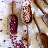 سرتاس چوبی دستساز بارلی مناسب بانکه حبوبات ، برنج، آرد ، شکر 19 سانتی چوب گردو (1عدد) کد bar0288