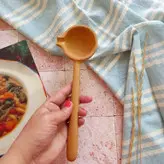 ملاقه چوبی آبریزدار دستساز بارلی ویژه جهیزیه عروس چوب راش 25 سانتی (1عددی) کد bar0108