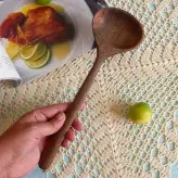 ملاقه چوبی دستساز بارلی مناسب جهیزیه عروس چوب گردو 26 سانتی کد bar0084