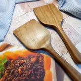 کفگیر باربکیو و گریل چوبی دستساز بارلی مدل هایا 24 سانتی چوب گردو کد bar0200