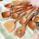 کفگیر چوبی دستساز بارلی (1عددی) کد bar0238 چوب افرا 28 سانتی