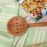 ست کفگیر ملاقه چوبی دستساز بارلی ویژه جهیزیه عروس 5 تکه نقاشی شده با دست کد bar0141