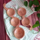 ملاقه چوبی دستساز بارلی مناسب جهیزیه عروس چوب گردو 25 سانتی (1عددی) کد bar0086