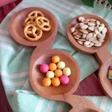 ملاقه چوبی دستساز بارلی مناسب جهیزیه عروس چوب گردو 25 سانتی (1عددی) کد bar0086