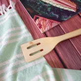 قاشق آجیل خوری و فینگرفود چوبی دستساز بارلی ست دوتایی چوب افرا 14 سانتی کد bar0184