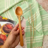 قاشق آجیل خوری چوبی دستساز بارلی(1عددی) مدل آوا کد bar0264 چوب گردو 17 سانتی