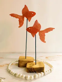 کفگیر چوبی دستساز بارلی تخت و باریک چوب بلوط 24 سانتی کد bar0196