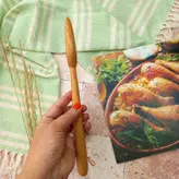 قاشق چوبی دستساز بارلی ویژه جهیزیه عروس 28 سانتی چوب گردو کد bar0160