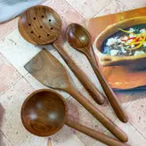 ست قاشق دکوری به سفارش خانم پورمهر چوب گردو 28 سانتی کد sefareshi08
