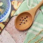 کفگیر کوکو و کیک چوبی دستساز بارلی چوب راش 29 سانتی کد bar0167