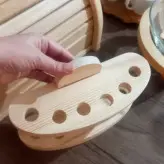 استند قاشق چوبی دست ساز بارلی مدل پالتی چوب روسی شش سوراخه