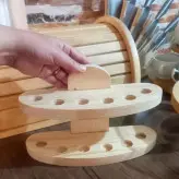 استند قاشق چوبی دست ساز بارلی مدل پالتی چوب روسی شش سوراخه