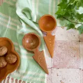 قاشق آجیل خوری جدید بارلی چوب (1عدد) دست ساز برنج نشان مدل آلین چوب راش 16 سانتی کد bar0056