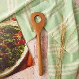 قاشق چوبی دستساز بارلی مناسب سالادخوری چوب گردو 23 سانتی کد bar0162