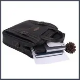 کیف دستی و کیف اداری ایستاده کیف مدارک کیف مردانه برزی طرح چرم مدل B56