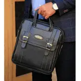 کیف دستی و کیف اداری ایستاده کیف مدارک کیف مردانه برزی طرح چرم مدل B56
