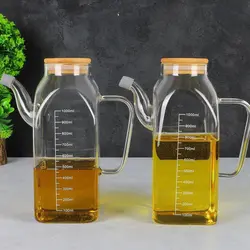 ظرف روغن و سرکه و آبلیمو پیرکس درب بامبو