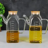 ظرف روغن و سرکه و آبلیمو پیرکس درب بامبو