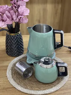 چای ساز استیل دمیکس محصول korkmaz ترکیه