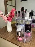 استند آرایشی دوطبقه رویه دار چرخان