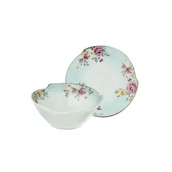 پیش دستی و پیاله چینی شرکت صنایع چینی تقدیس مدل کاملیا بسته 12عددی