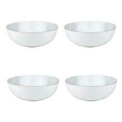 کاسه سالاد خوری چینی لوریان مدل خط طلا بسته 4 عددی