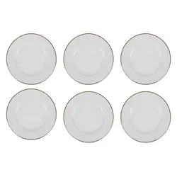 پیش دستی شرکت صنایع چینی تقدیس مدل گرد خط طلا کد 19 بسته 6 عددی