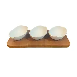 اردوخوری لمونژ مدل صدف کد 435 مجموعه 4 عددی