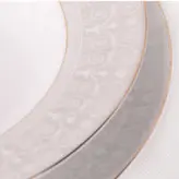 سرویس غذاخوری 28 پارچه چینی زرین ایران سری ایتالیا اف مدل سپید صدف درجه یک