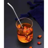 قاشق شربت خوری مدل نی دار کد 01 مجموعه 6 عددی به همراه نی شور