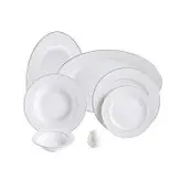 سرویس غذاخوری 28 پارچه چینی زرین ایران مدل سپید صدف درجه یک