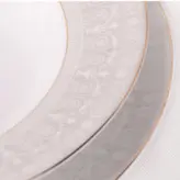 بشقاب غذاخوری چینی زرین ایران مدل ایتالیا 25 سپید صدف درجه عالی بسته 6 عددی