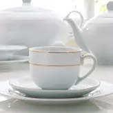 سرویس چای خوری 12 پارچه چینی زرین ایران مدل ایتالیا اف 8 سپید صدف درجه سه