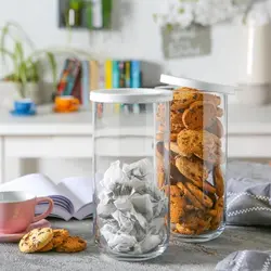 بانکه حبوبات شیشه ای جفتی مدل DUO برند لاو ترکیه رد دو سایز مختلف _ شناسه سایز بزرگ و کوچک به ترتیب : DUO140 و ِDUO100