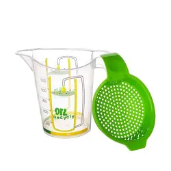 پارچ صافی روغن / پیمانه اندازه گیری مدل Olea Oil Strainer Jug با حجم 500ml برند تیتیز پلاستیک ترکیه _ شناسه کالا : AP9139