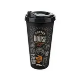 لیوان کافی سایز بزرگ مدل Big Coffee Cup با حجم ۶۵۰ml برند تیتیز پلاستیک ترکیه در 4 طرح مختلف _ شناسه کالا : AP_9220