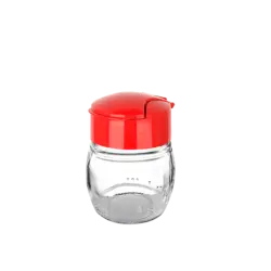 نمکدان تکی شیشه ای سایز کوچک مدل Perla Salt Shaker برند تیتیز پلاستیک ترکیه در ۳ رنگ مختلف _ شناسه کالا : KC_204