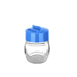 نمکدان تکی شیشه ای سایز کوچک مدل Curve Salt Shaker برند تیتیز پلاستیک ترکیه در ۳ رنگ مختلف _ شناسه کالا : KC_202