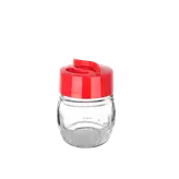 نمکدان تکی شیشه ای سایز کوچک مدل Curve Salt Shaker برند تیتیز پلاستیک ترکیه در ۳ رنگ مختلف _ شناسه کالا : KC_202