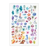 برچسب لنز ناخن مدل صدف دریایی کد 71