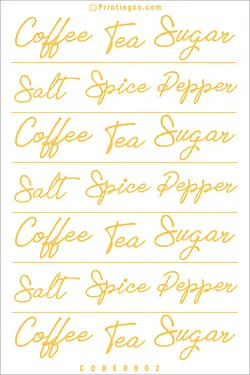 عکسبرگردان کوره ای (ترانسفر گرم) مدل ادویه کد ۲ طلایی